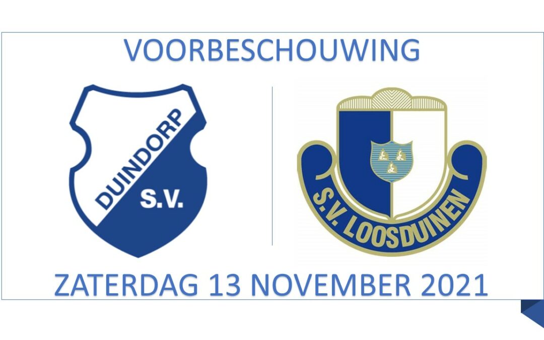 Voorbeschouwing SV Duindorp 1 vs. S.V. Loosduinen 1