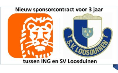 Nieuw sponsorcontract voor 3 jaar tussen ING en SV Loosduinen
