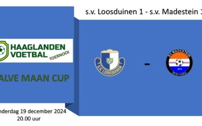 Donderdag 19 december 2024:  s.v. Loosduinen – s.v. Madestein  (20.00 uur)