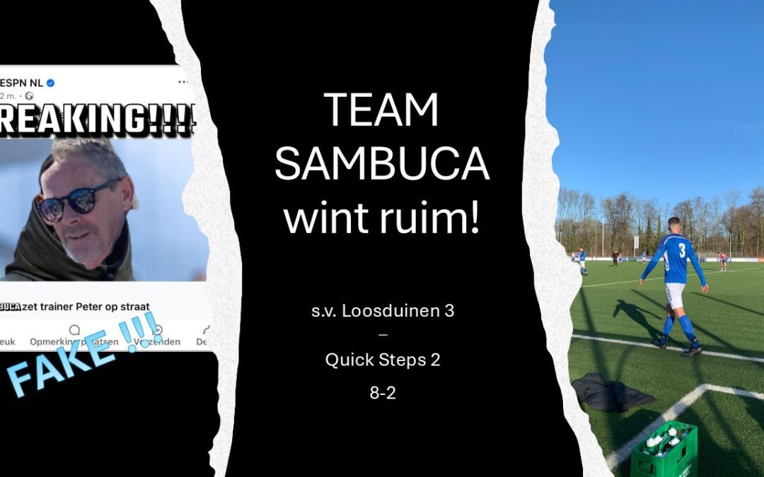 s.v. Loosduinen 3 – s.v. Quick Steps 2      8-2 (4-0)