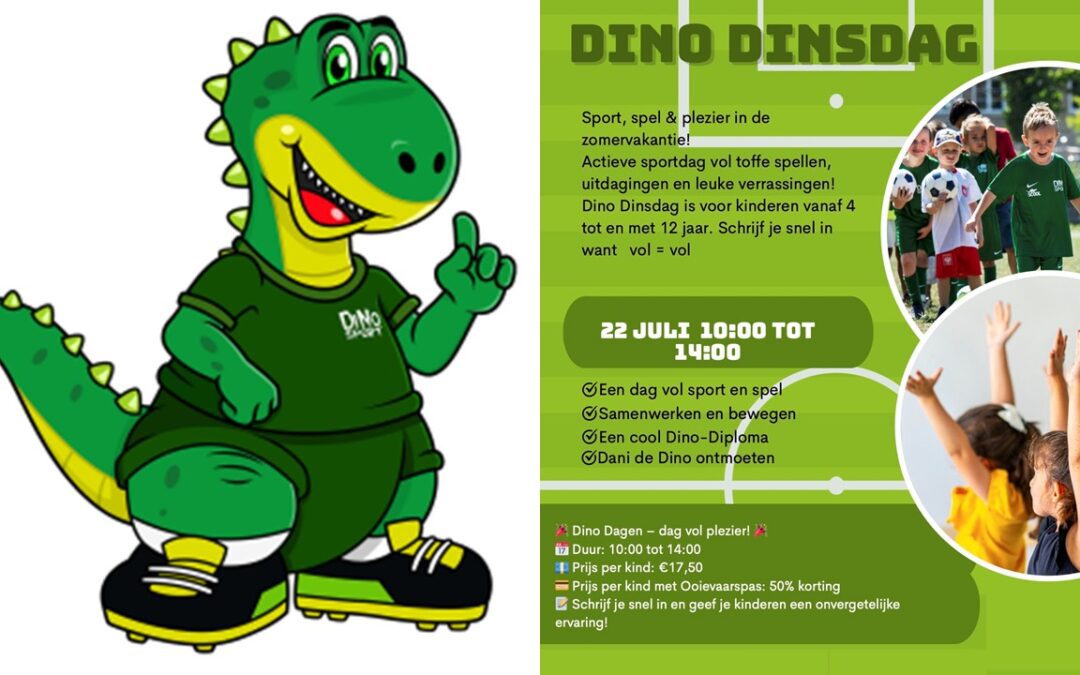 Voordeel voor leden: korting op Dino Dinsdag bij s.v. Loosduinen