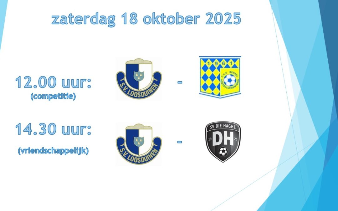 Zaterdag 18 oktober 2025
