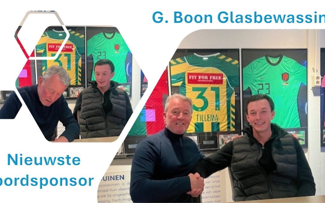 G. Boon Glasbewassing nieuwste en waarschijnlijk jongste bordsponsor S.V. Loosduinen