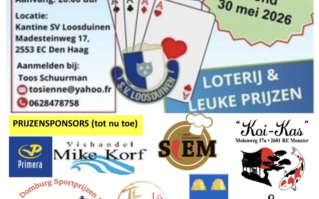 Klaverjassen 30 mei 2026