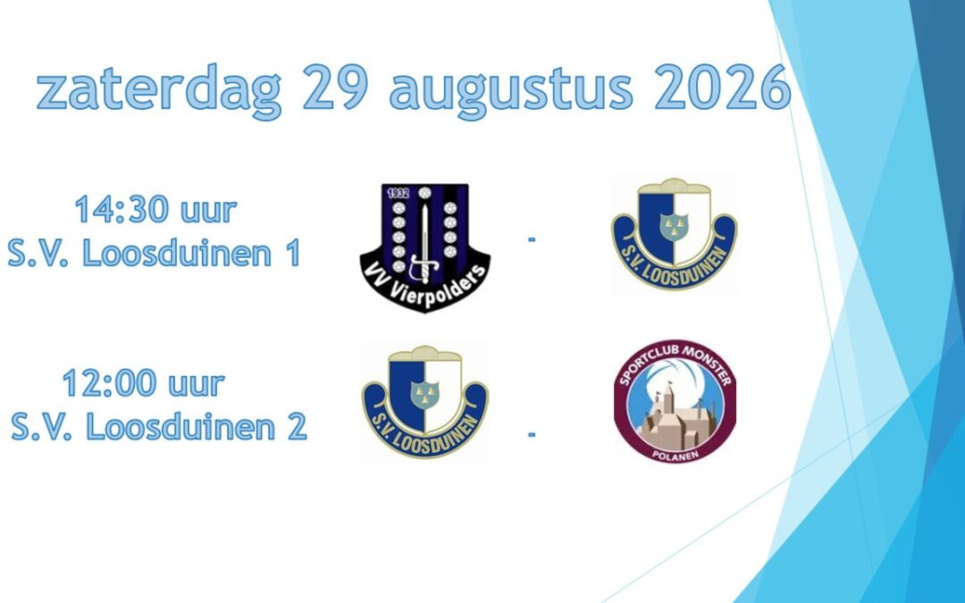 Voorbeschouwing zaterdag 29 augustus 2026