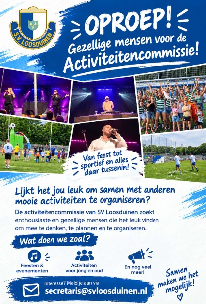 Word jij het gezicht achter de gezelligheid bij S.V. Loosduinen?