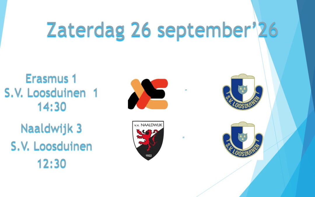 Zaterdag 26 september 2026
