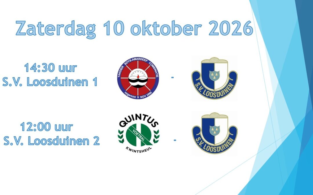 Zaterdag 10 oktober ’26
